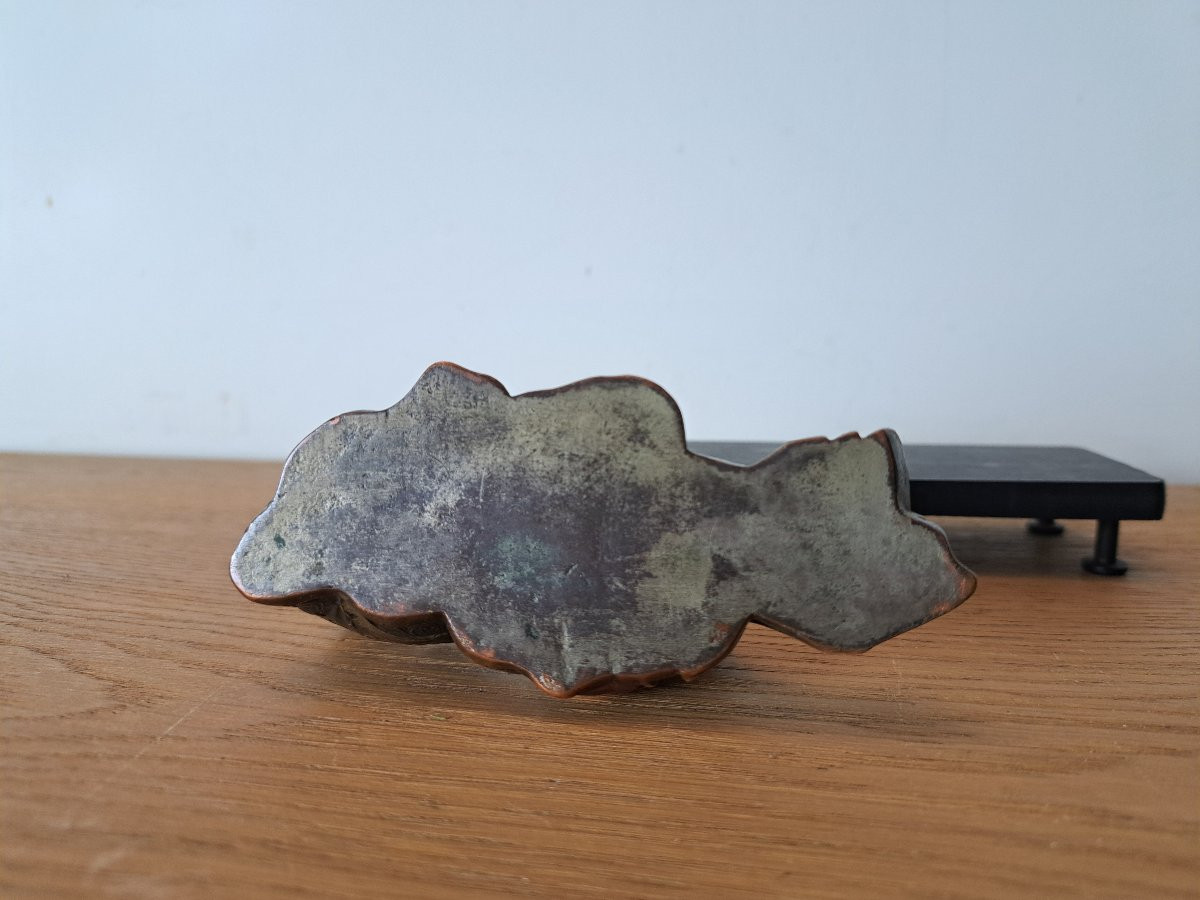 Japon , Enma-o et Oni , Bronze patiné , Fin XIX°/Début XX°. -photo-3