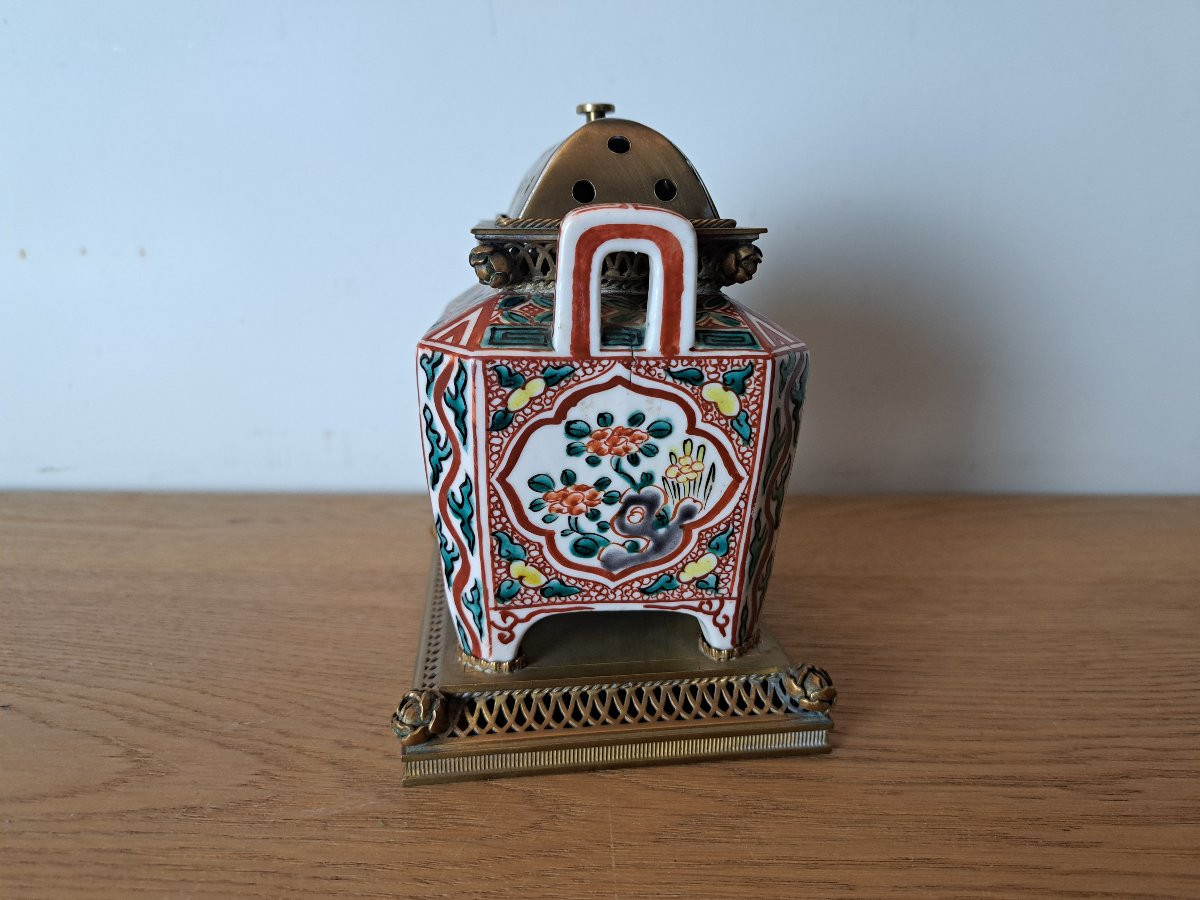 Japan, Incense Burner, Porcelain, Bronze, Late 19th/early 20th Century. -photo-4
