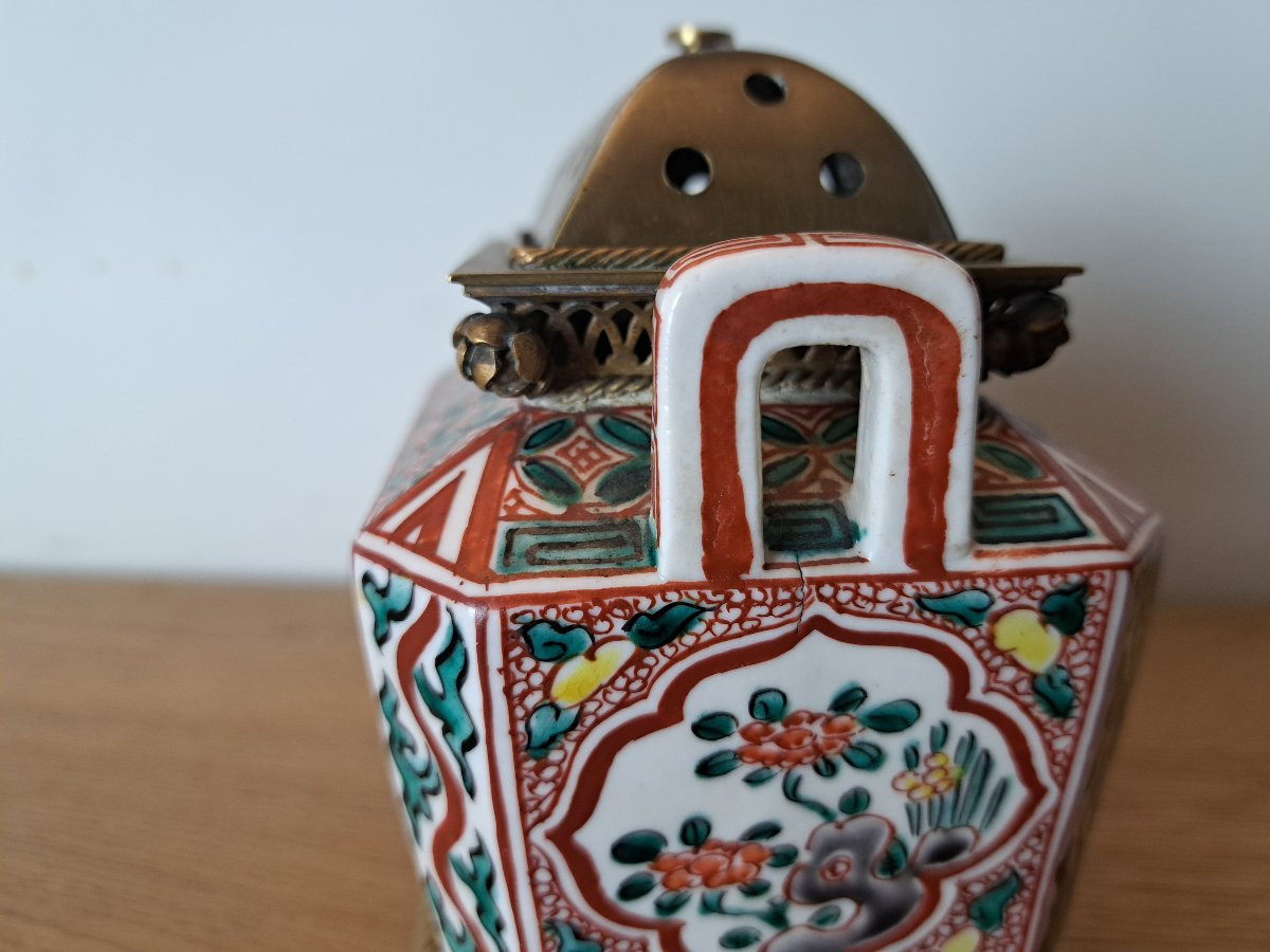 Japan, Incense Burner, Porcelain, Bronze, Late 19th/early 20th Century. -photo-4