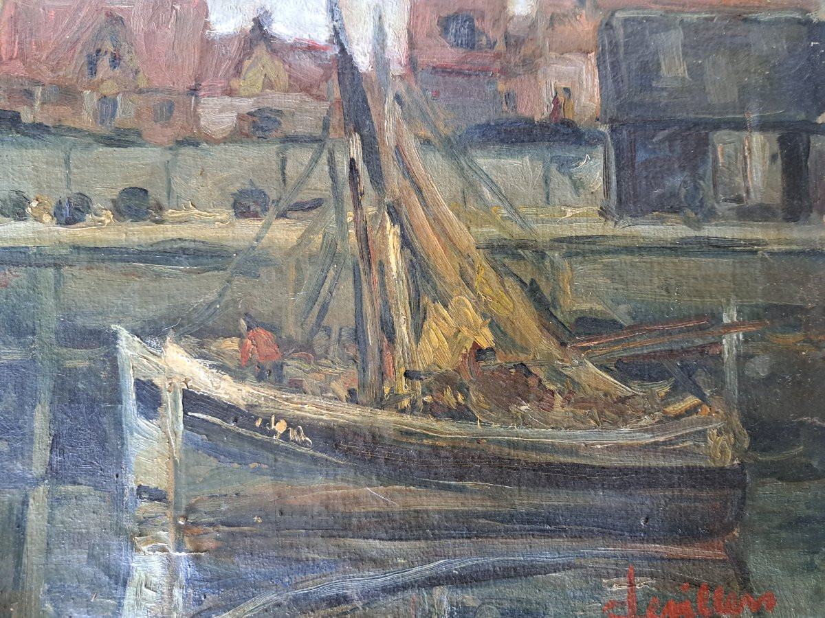 Belgian School, Nieuport, Oil On Canvas, Signed, 20th Century. -photo-4