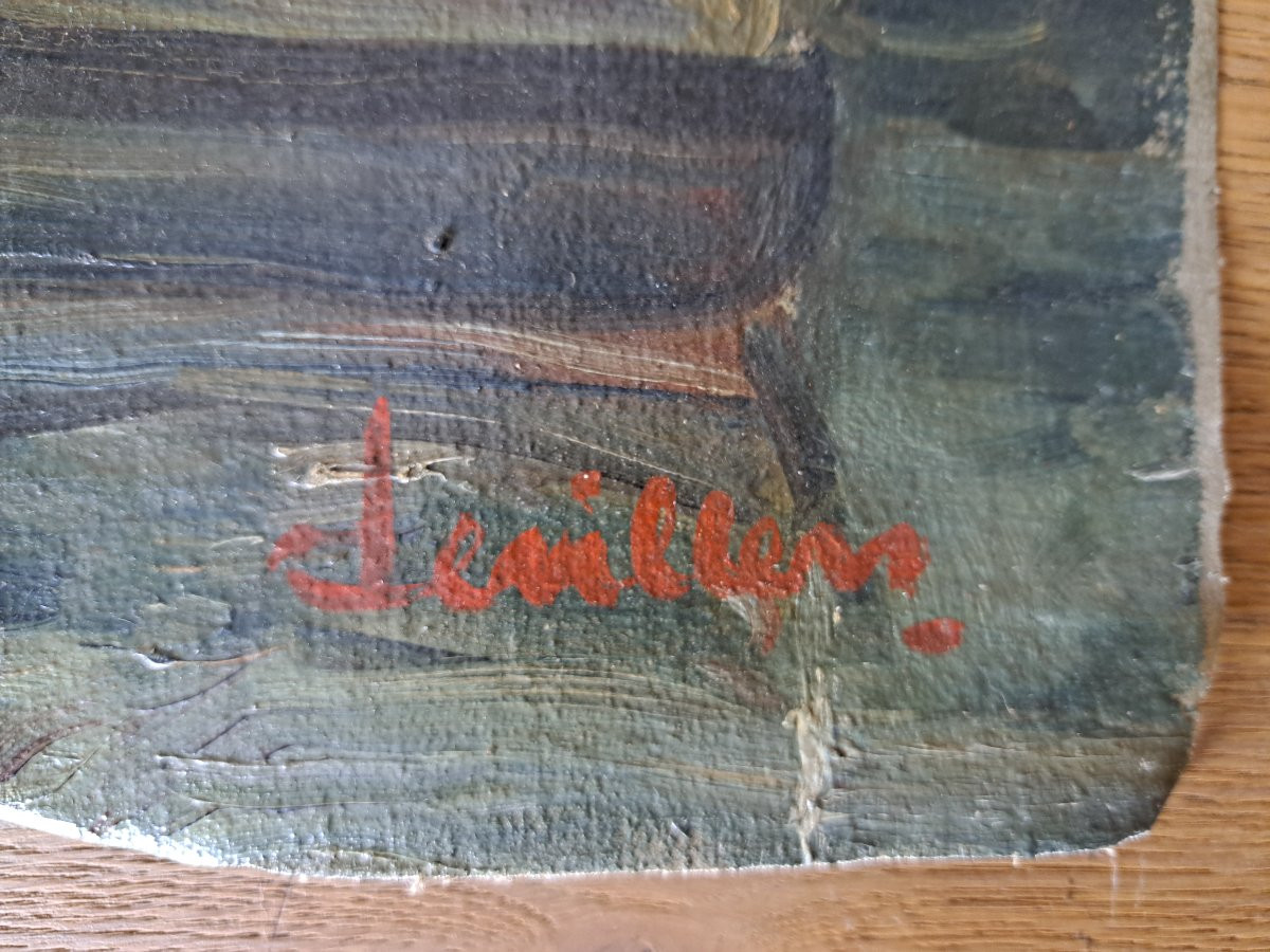 Belgian School, Nieuport, Oil On Canvas, Signed, 20th Century. -photo-5