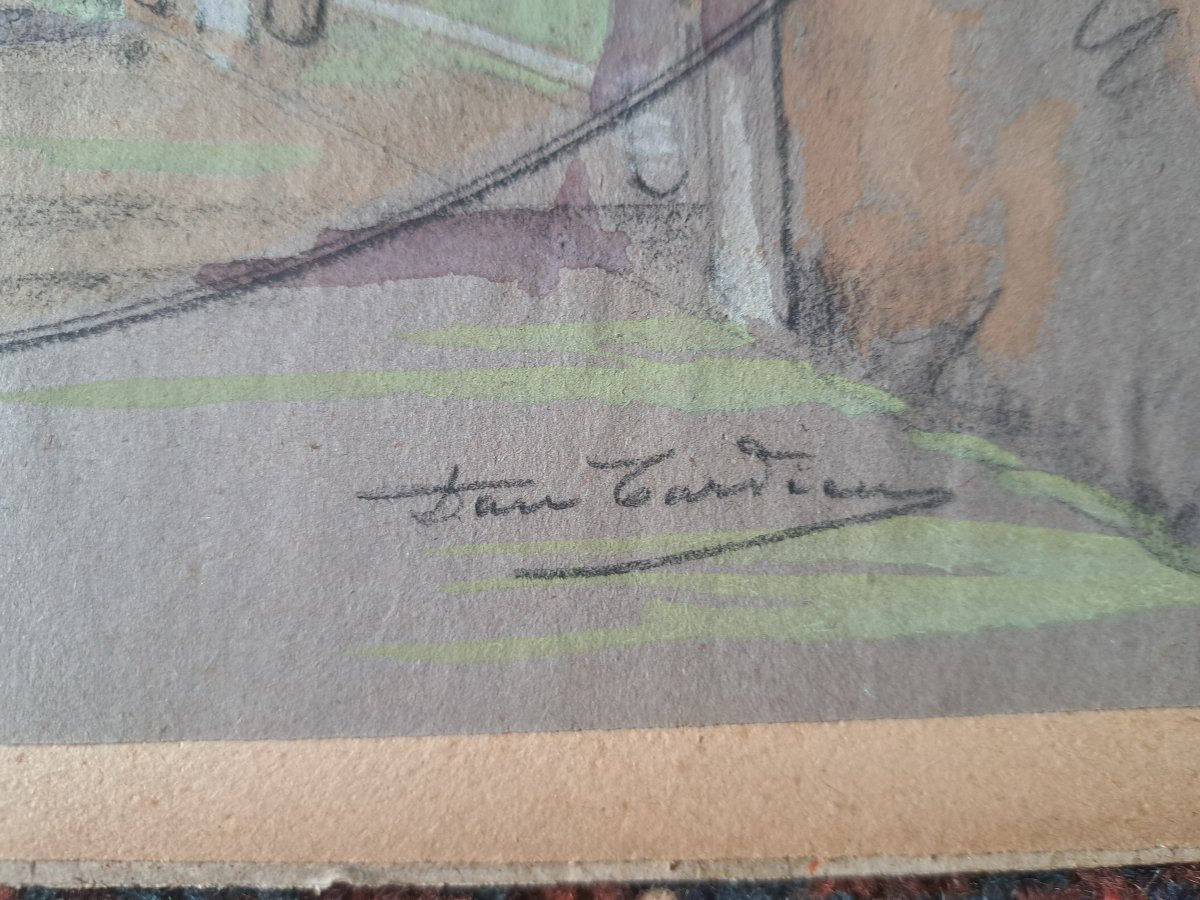 Daniel Tardieu, Obstacle Jump, Gouache, Late 19th Century. -photo-2