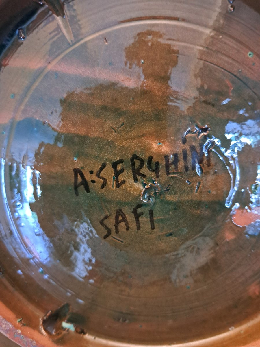 Wall Plate, Safi Faience, Serghini, Morocco, 20th Century. -photo-1