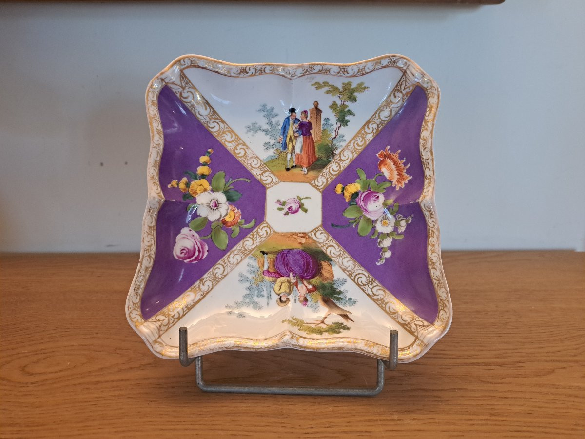 Jatte à bord mouvementé , Porcelaine de Meissen , Fin XIX°/1900 . -photo-4