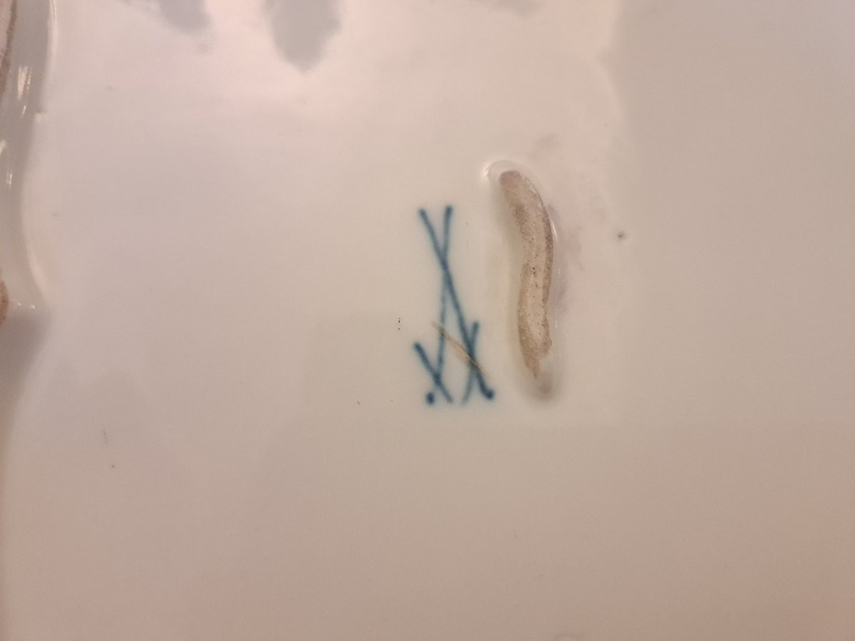 Jatte à bord mouvementé , Porcelaine de Meissen , Fin XIX°/1900 . -photo-5