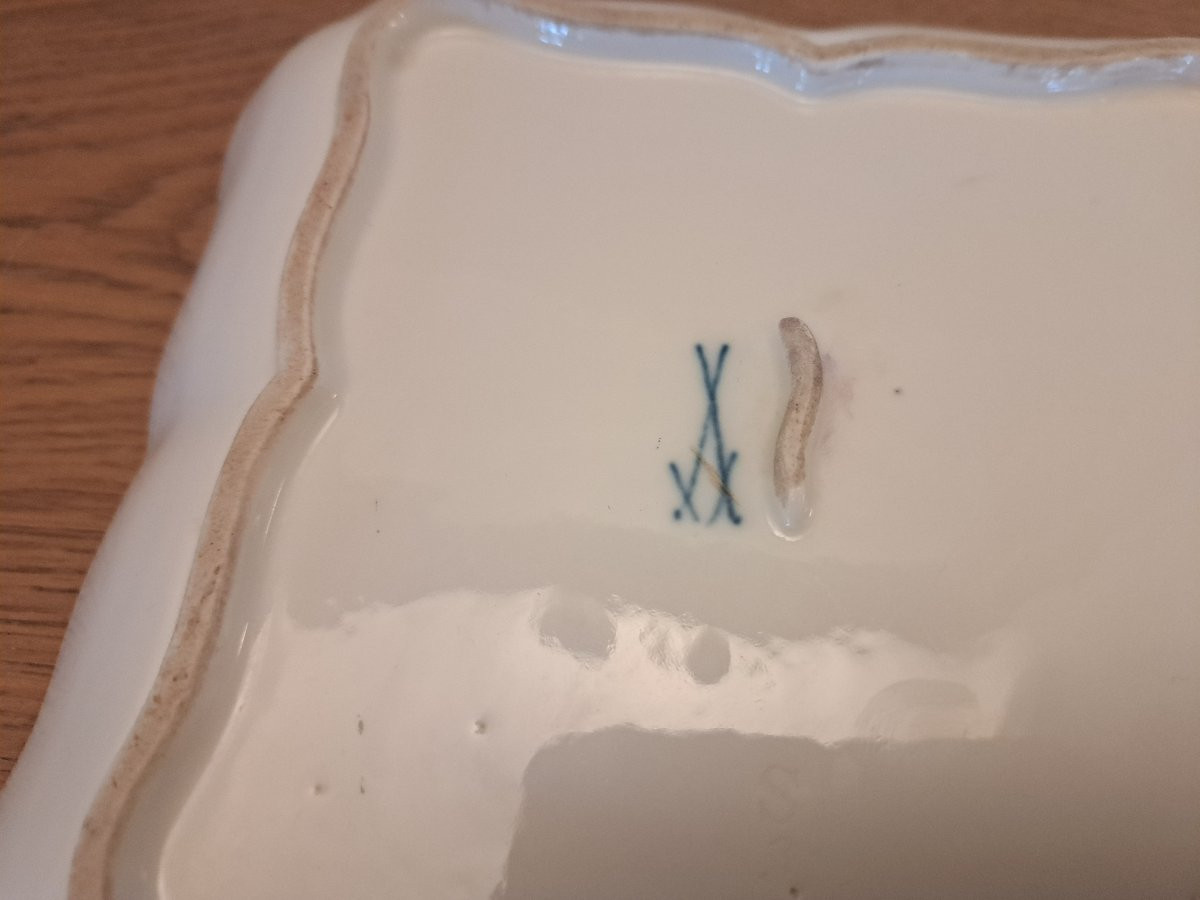 Jatte à bord mouvementé , Porcelaine de Meissen , Fin XIX°/1900 . -photo-7