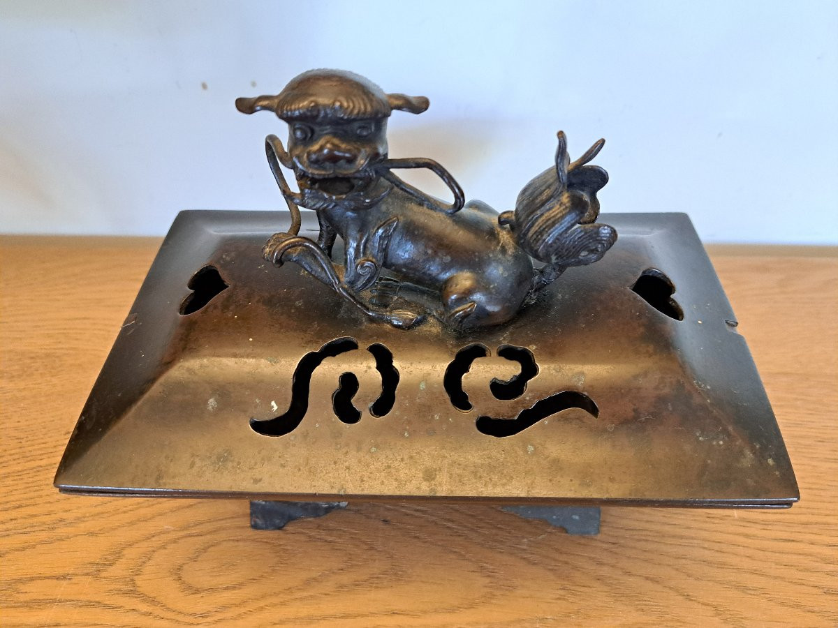 China, Incense Burner, Bronze, 19th Century. -photo-3