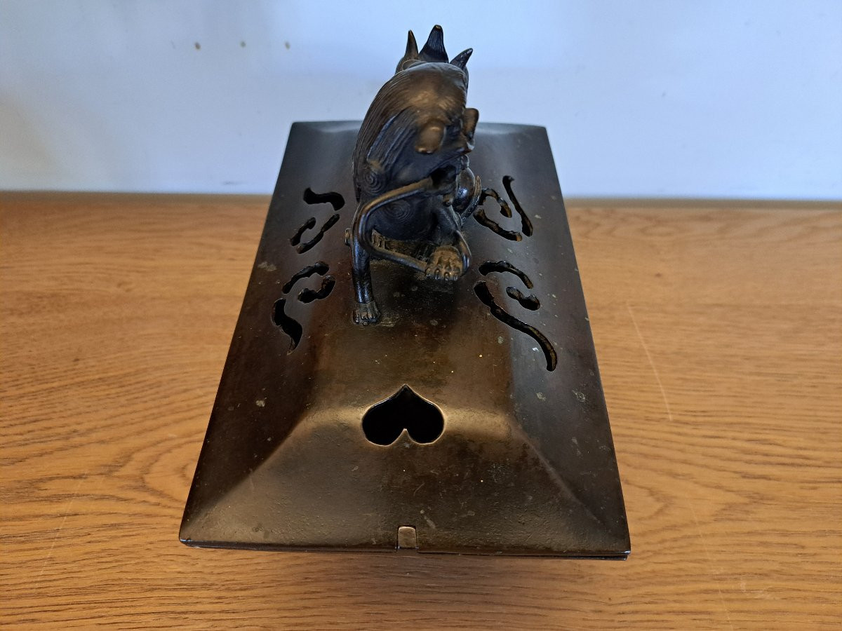 China, Incense Burner, Bronze, 19th Century. -photo-1