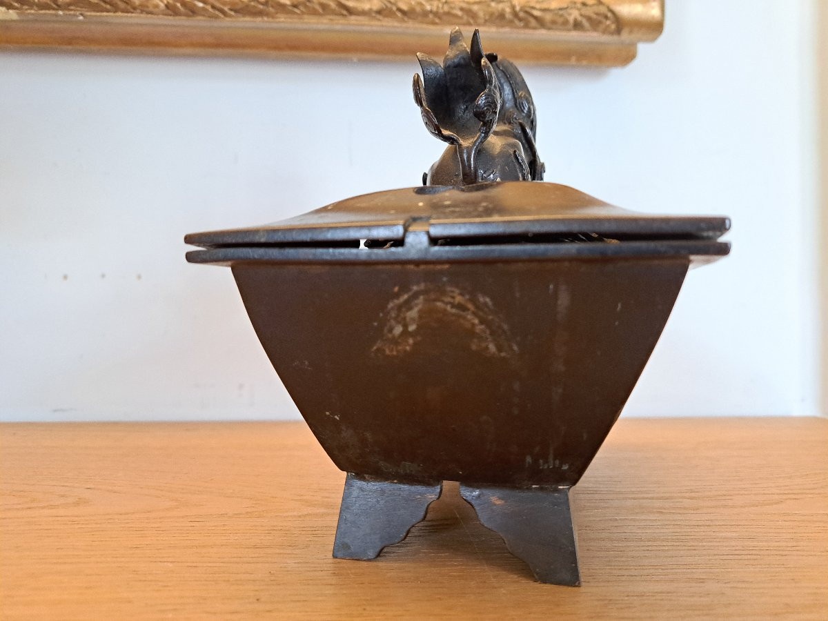 China, Incense Burner, Bronze, 19th Century. -photo-7