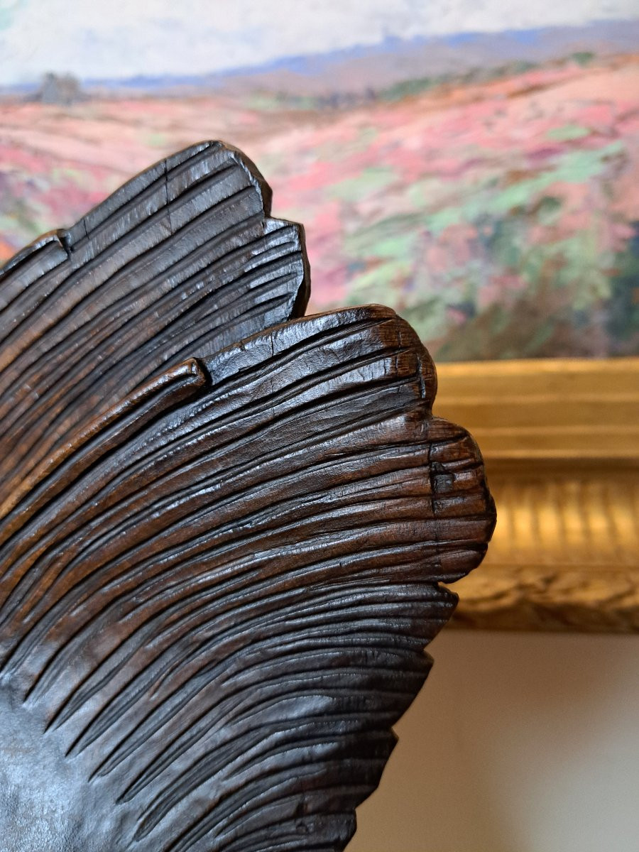 J.vargas, Two Angelfish, Natural Wood, Active In The 20th Century.-photo-3