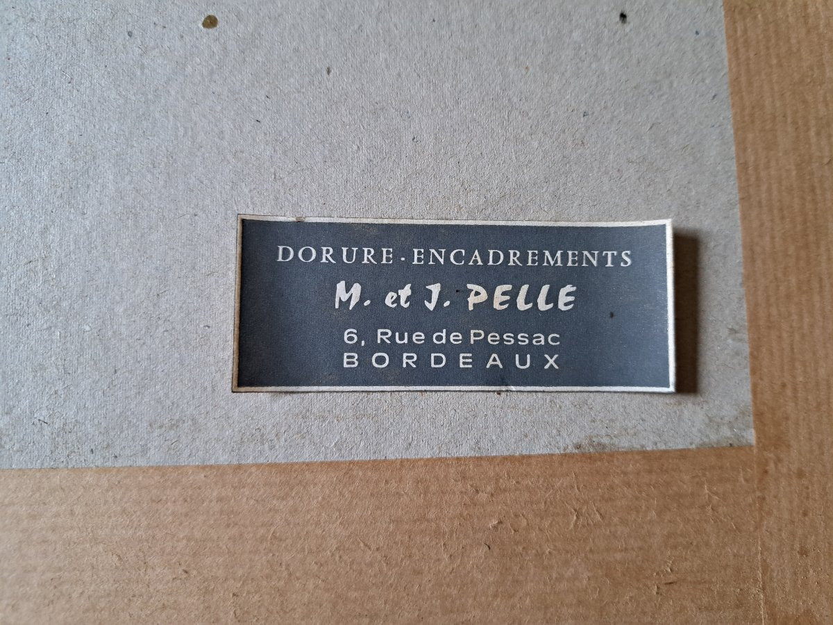 Jean Hourrège, Village By The River, Watercolor, 20th Century. -photo-7