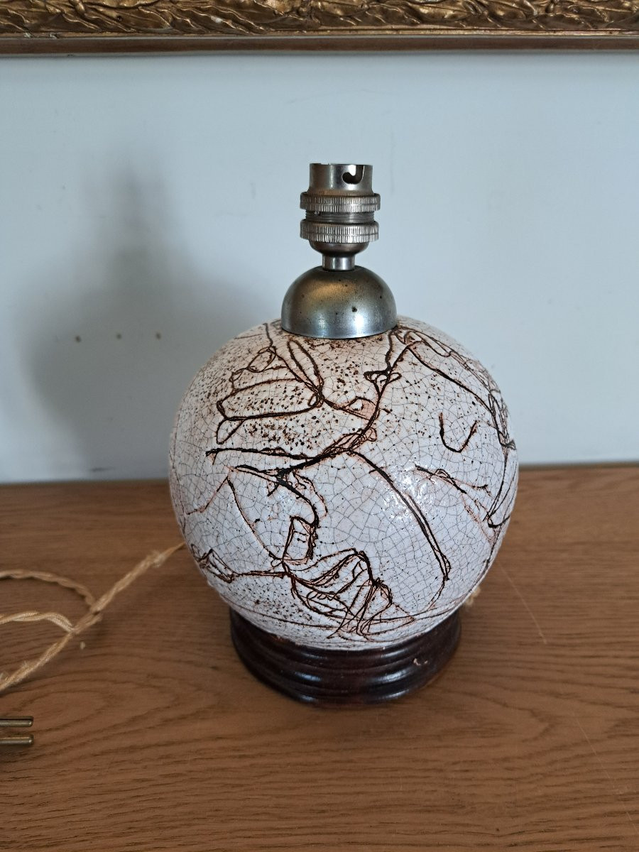 Art Deco Lamp, Ceramic, 20th Century. -photo-2