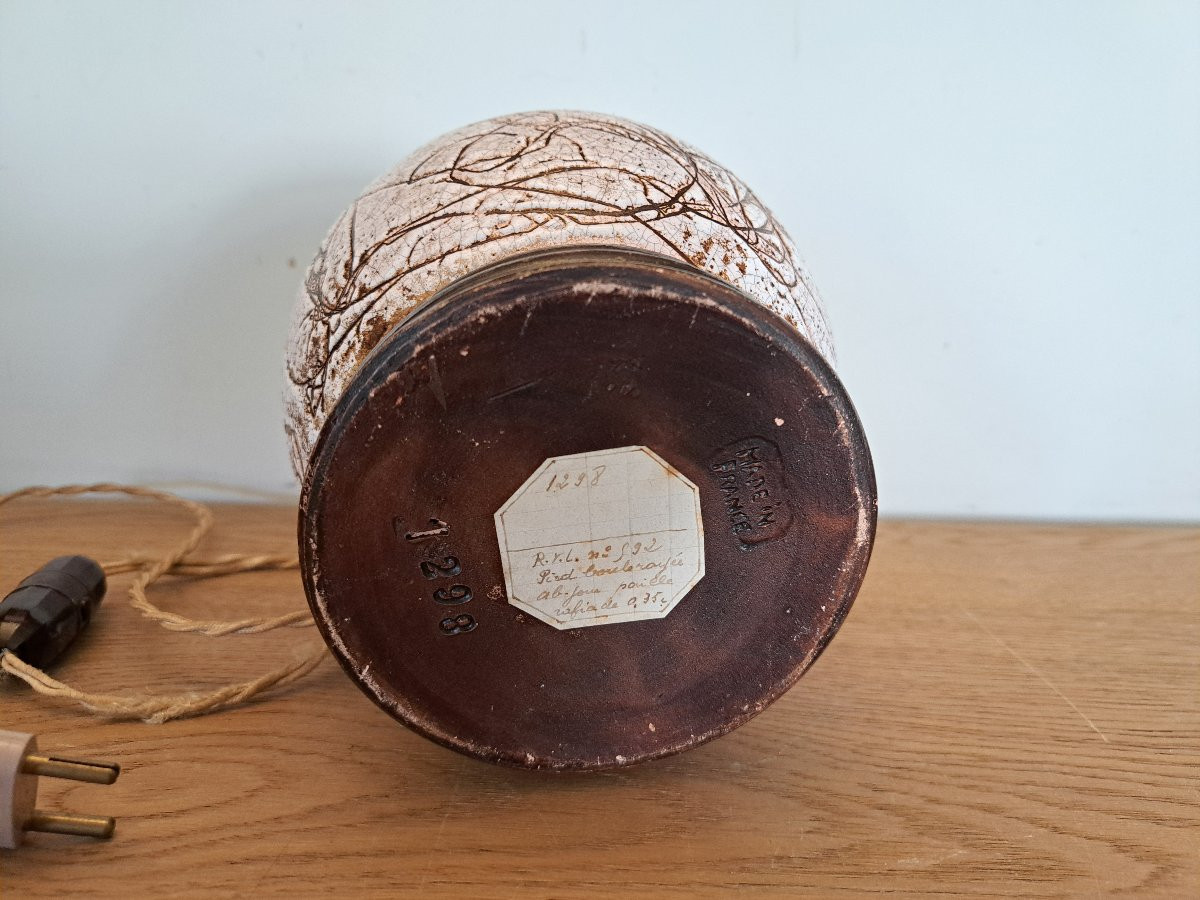Art Deco Lamp, Ceramic, 20th Century. -photo-6