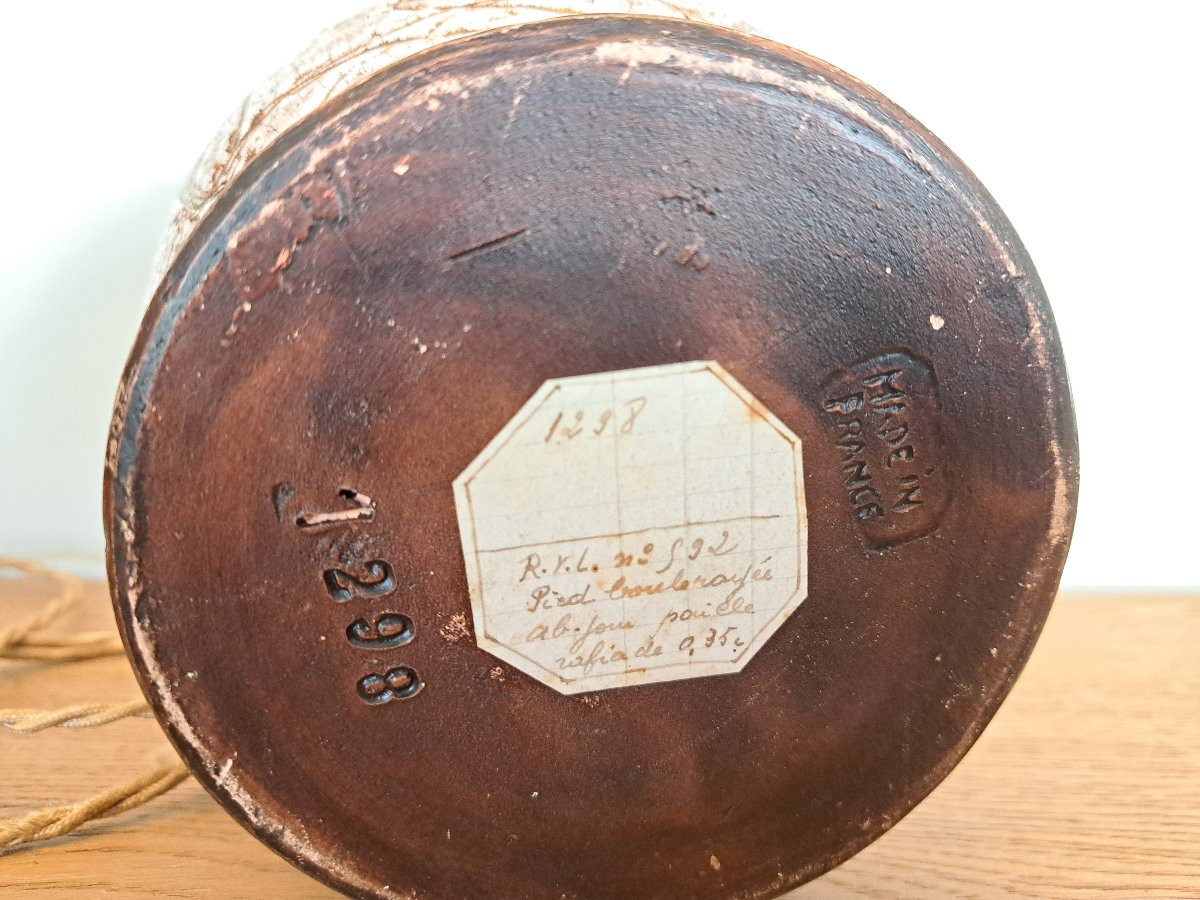 Art Deco Lamp, Ceramic, 20th Century. -photo-7