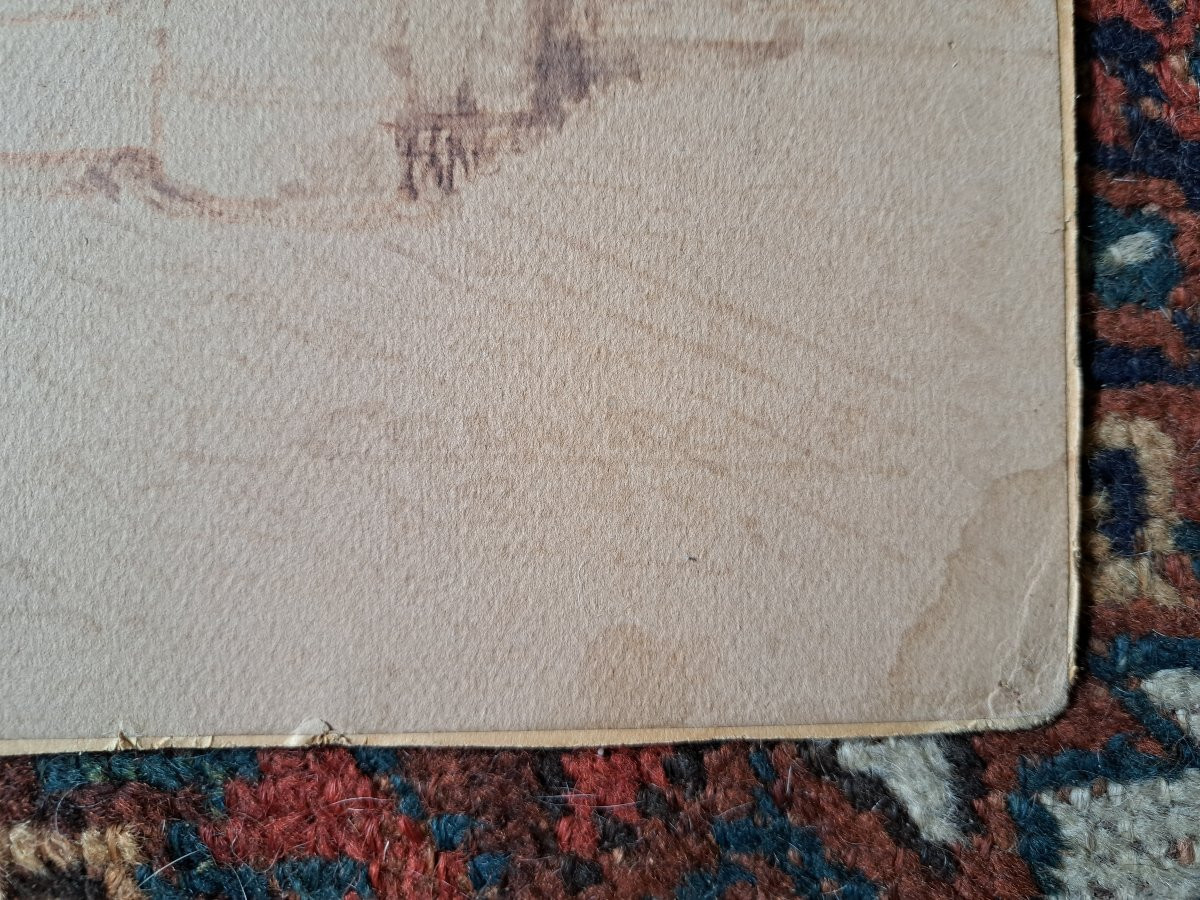 Grand dessin d'Architecture , Hotel de Saint Simon , Angoulême, XX°. -photo-4