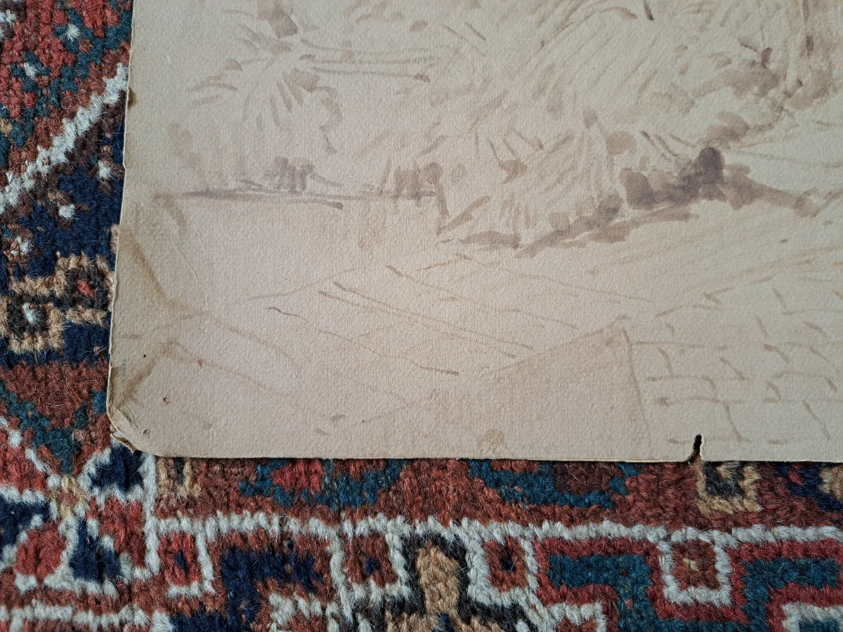 Dessin d'Architecture , Signature à identifier , XX°. -photo-4