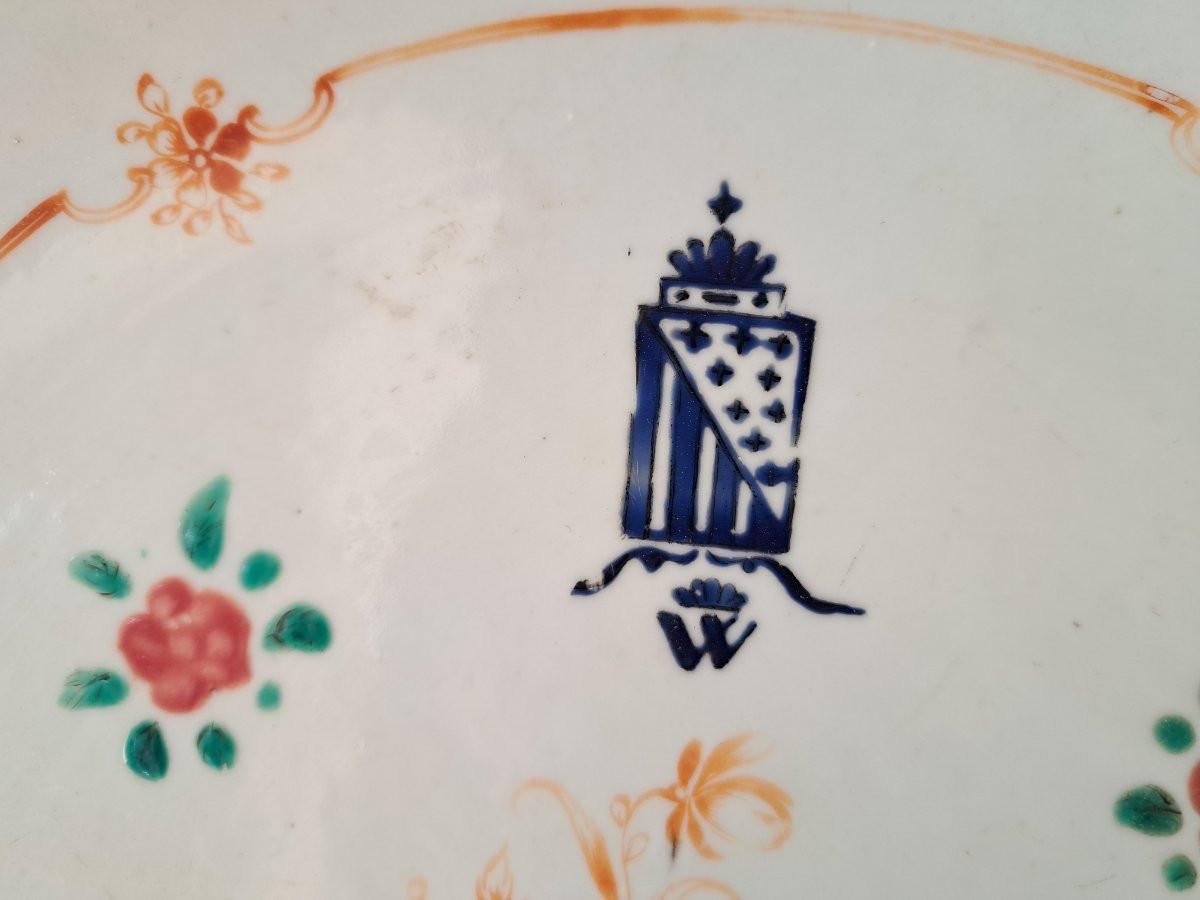 East India Company, Armorial Plate, Porcelain, 18th Century. -photo-2