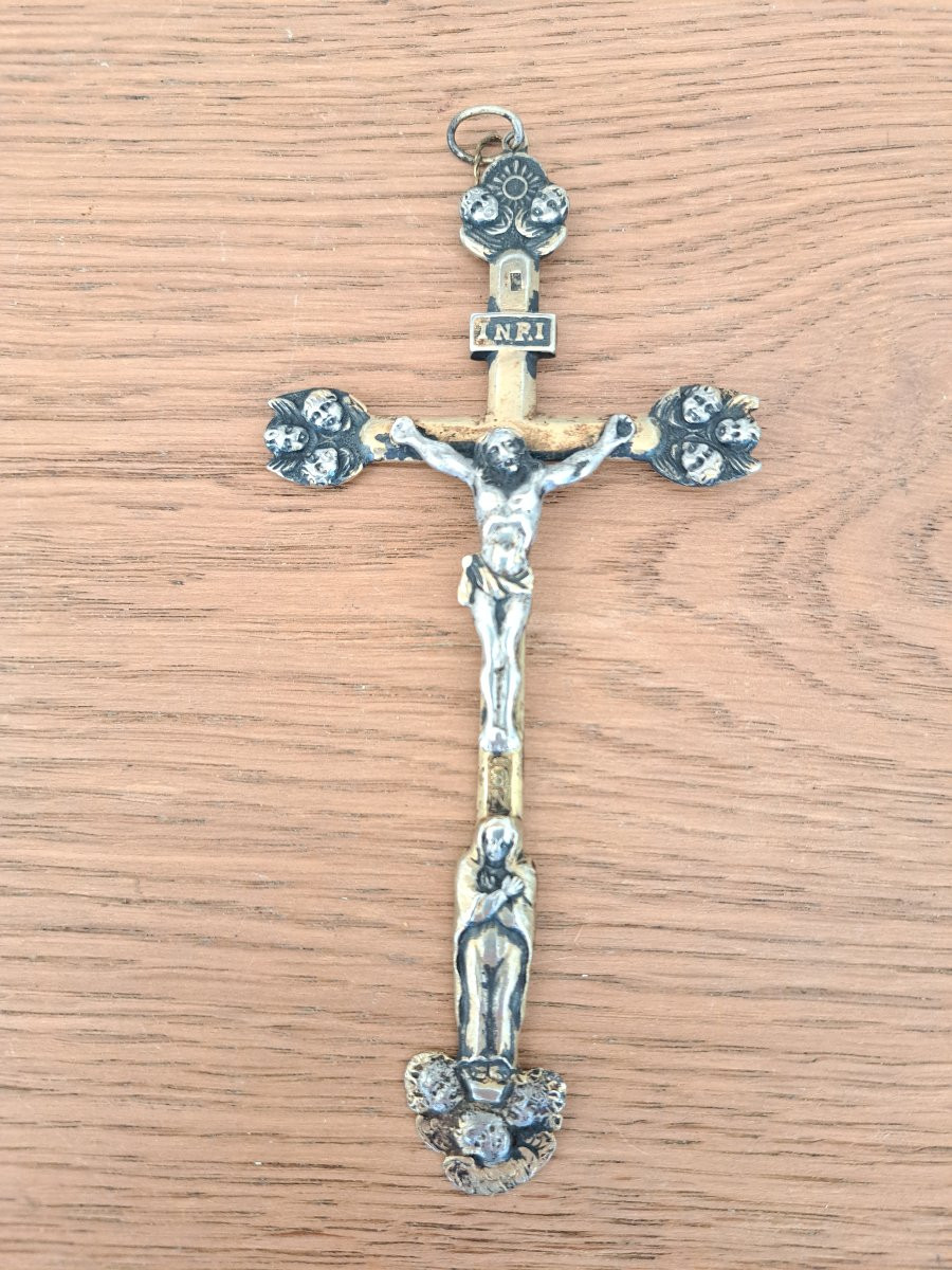 Pectoral Cross, Silver And Vermeil, 18th Century. -photo-2