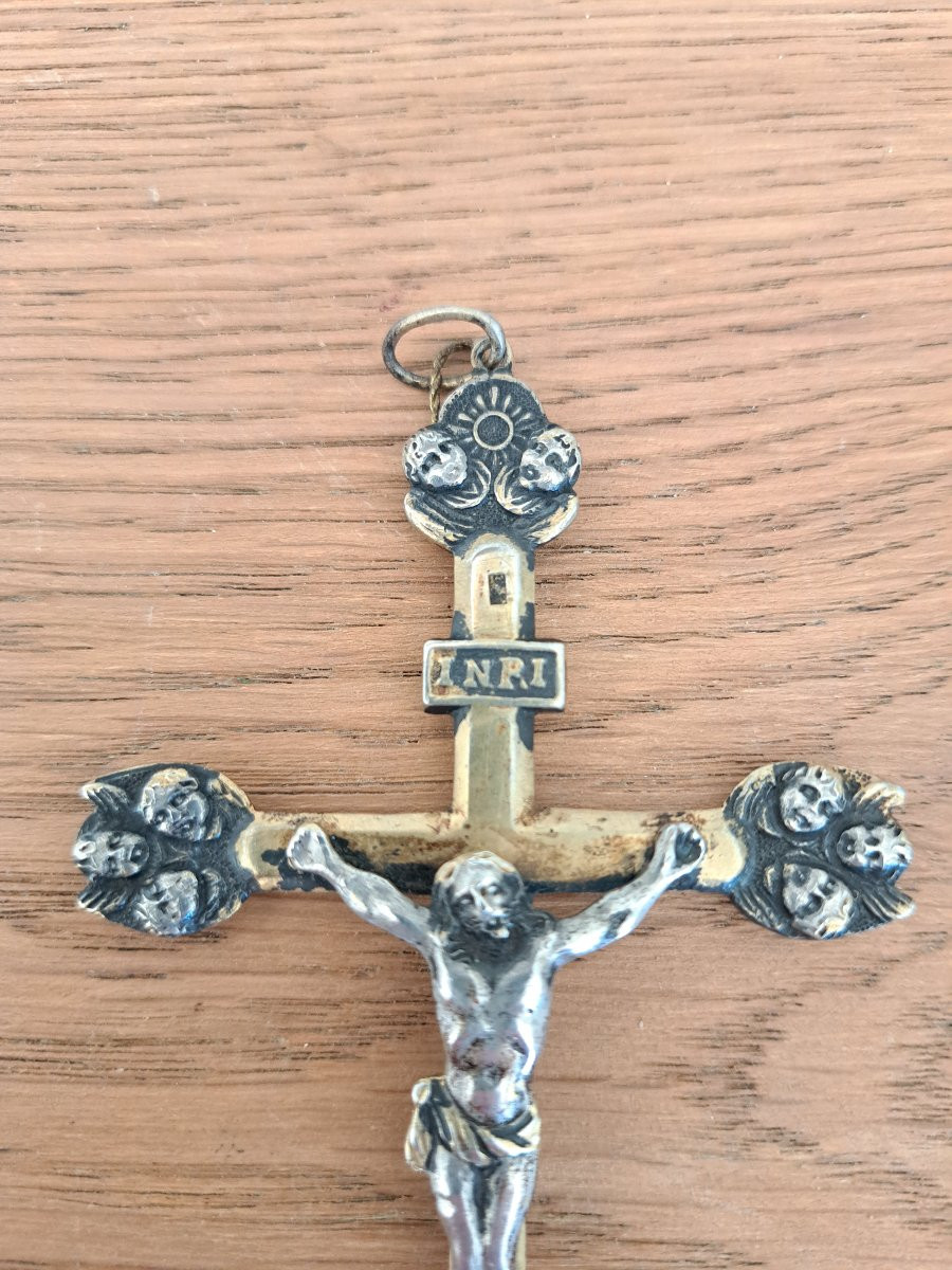 Pectoral Cross, Silver And Vermeil, 18th Century. -photo-1