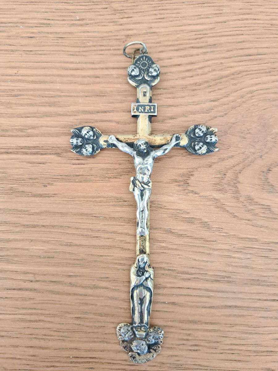 Pectoral Cross, Silver And Vermeil, 18th Century. -photo-2