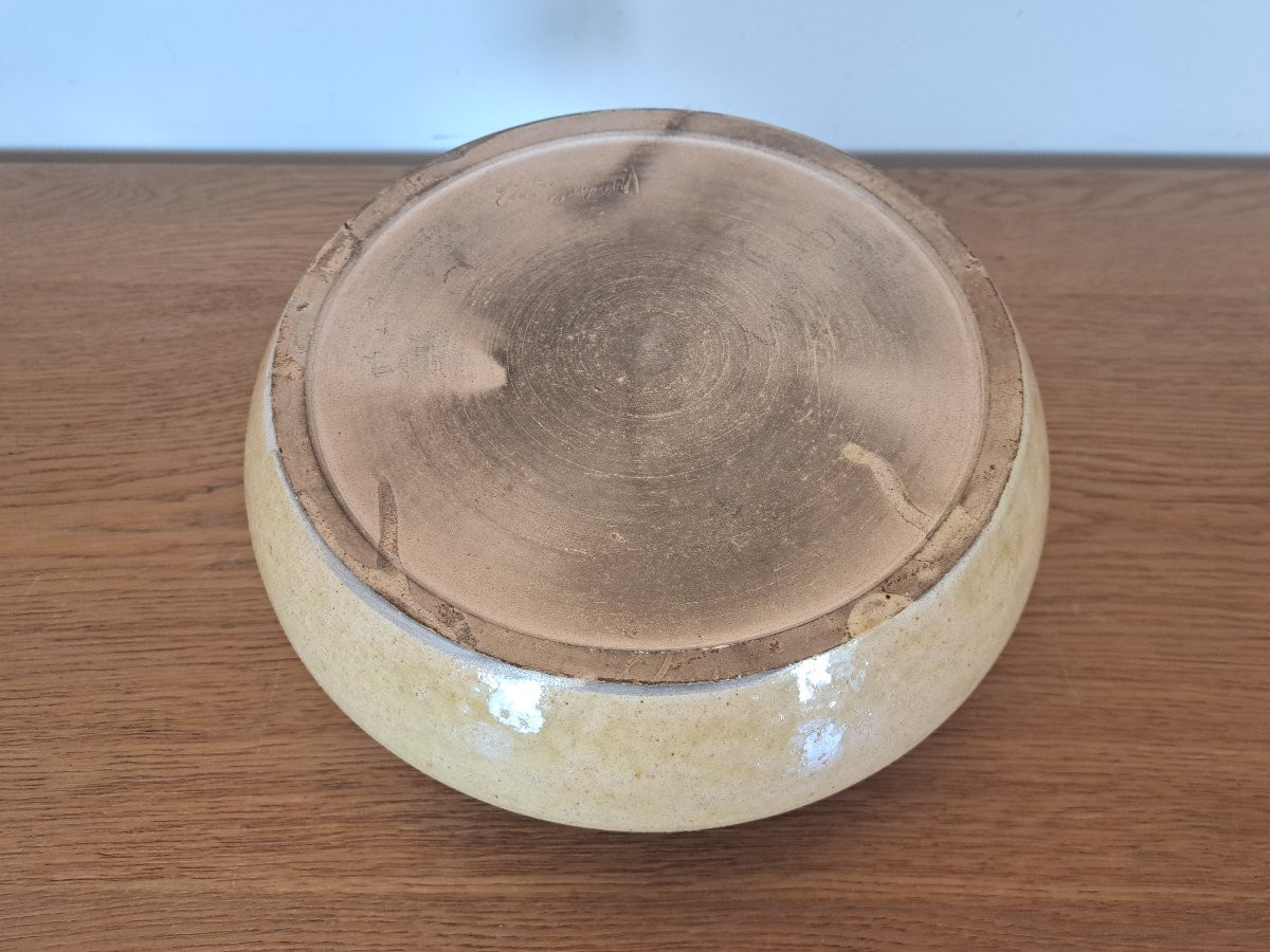 Betzy Augeron , Art Deco Vase , Painted Stoneware , XX°.-photo-3