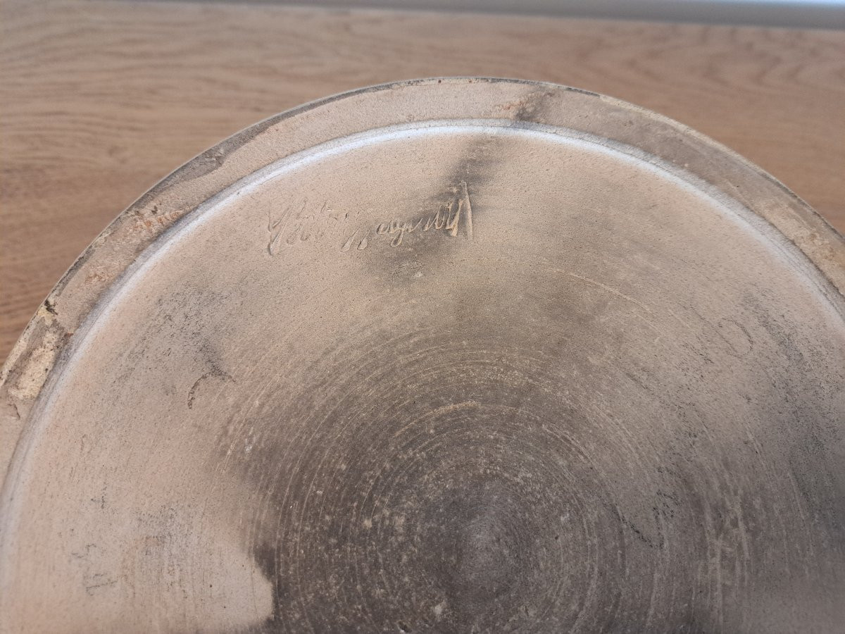 Betzy Augeron , Art Deco Vase , Painted Stoneware , XX°.-photo-4