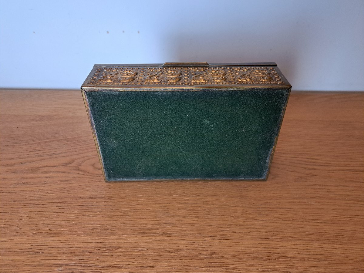 Erhard & Söhne ; Boite/Coffret , Laiton Repoussé , Début XX°. -photo-3