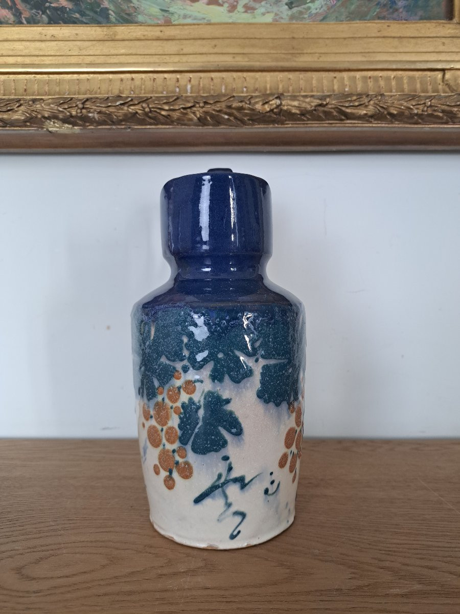 Léon Elchinger , Pichet , Céramique , Art Nouveaux , Début XX°. -photo-3