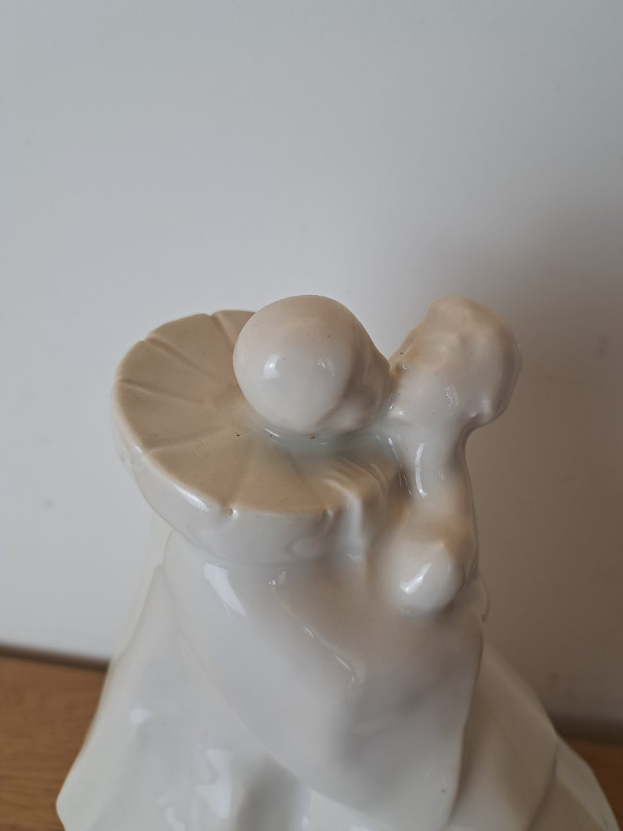Edouard Marcel Sandoz et Haviland , Pierrot et Colombine , Porcelaine de Limoges , Début XX°. -photo-3