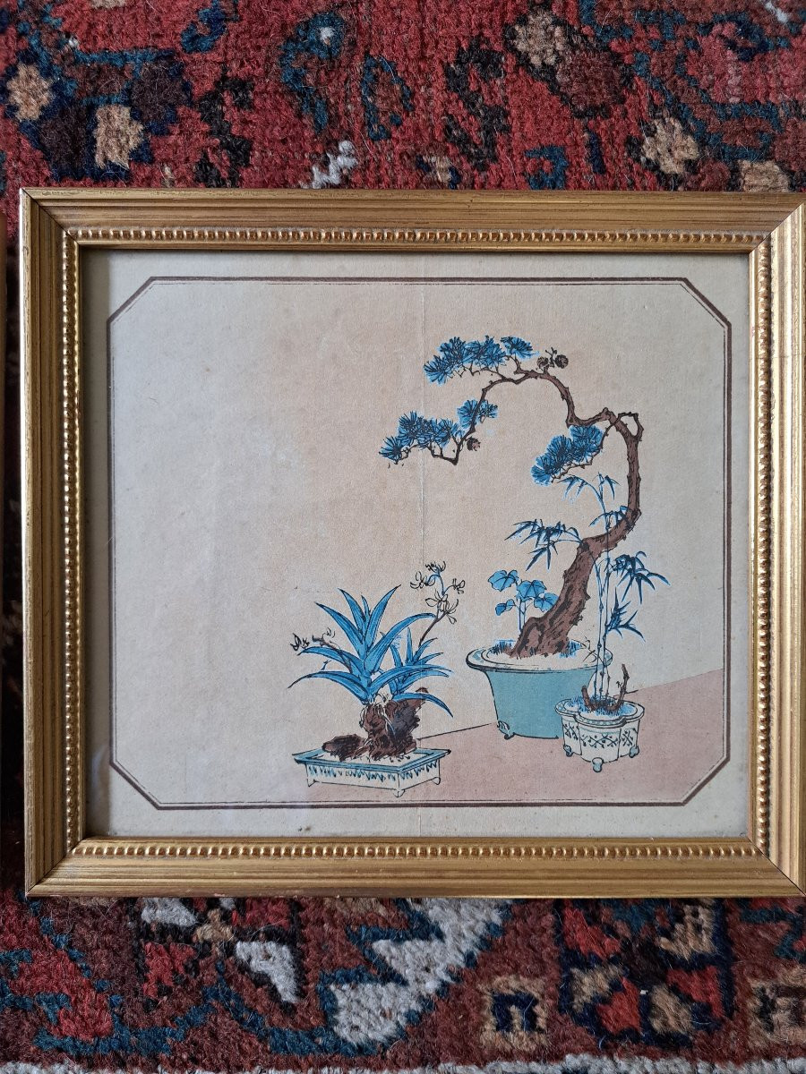 Japan , Pair Of Prints , Early XX°.-photo-3