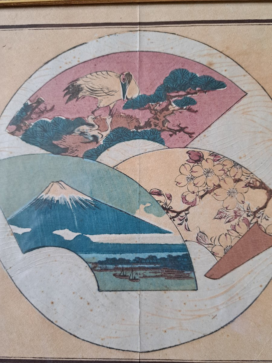 Japan , Pair Of Prints , Early XX°.-photo-1