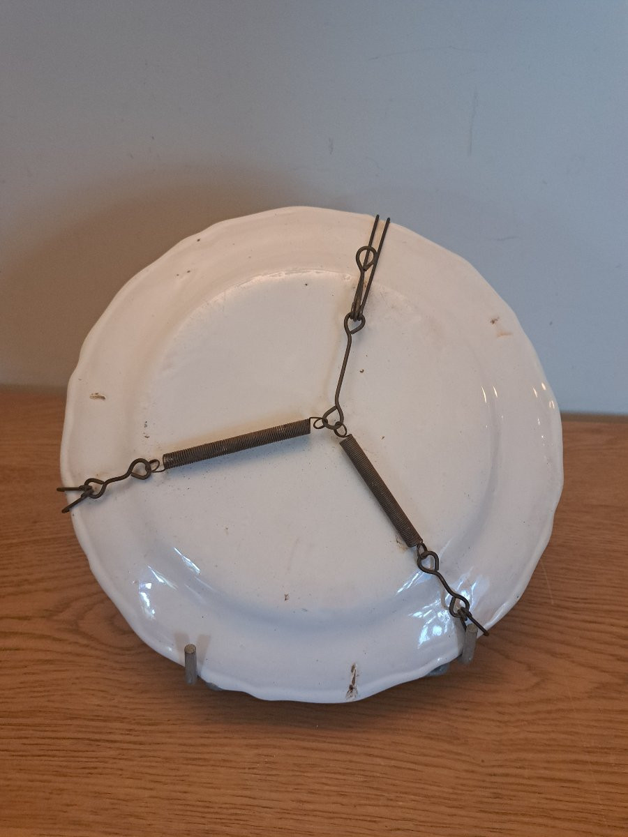 Moustiers , Dinner Plate , Earthenware , 18th Century.-photo-1