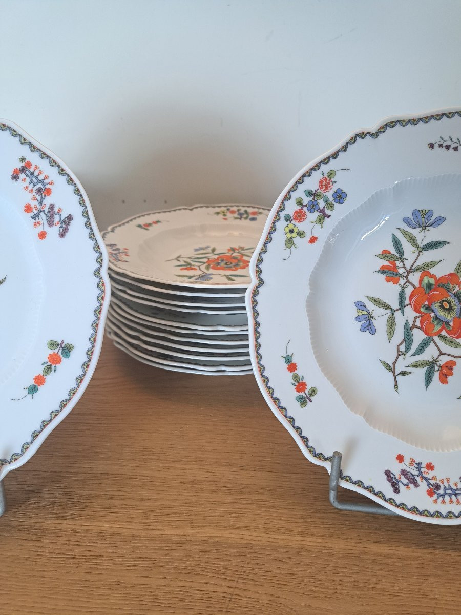 Haviland , A La Grenade , Dinnerware Set , Limoges Porcelain , XX°.-photo-4