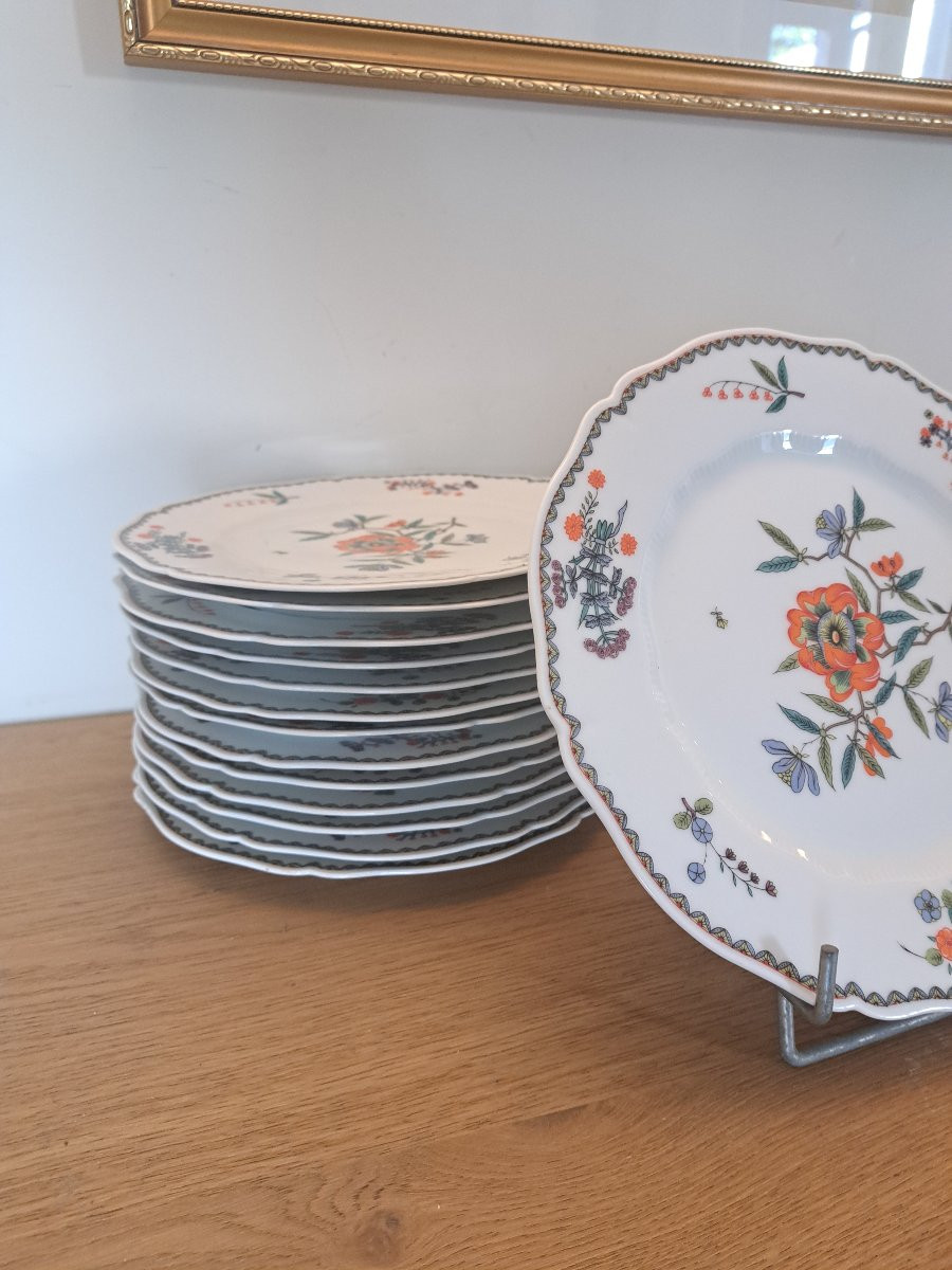 Haviland , A La Grenade , Dinnerware Set , Limoges Porcelain , XX°.-photo-1