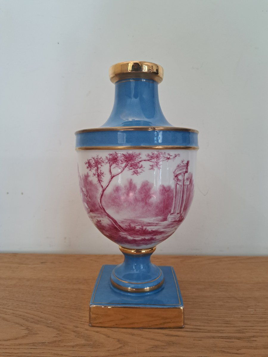 Sèvres , Vase , Amalthée Goat , Porcelain , XIX°.-photo-2