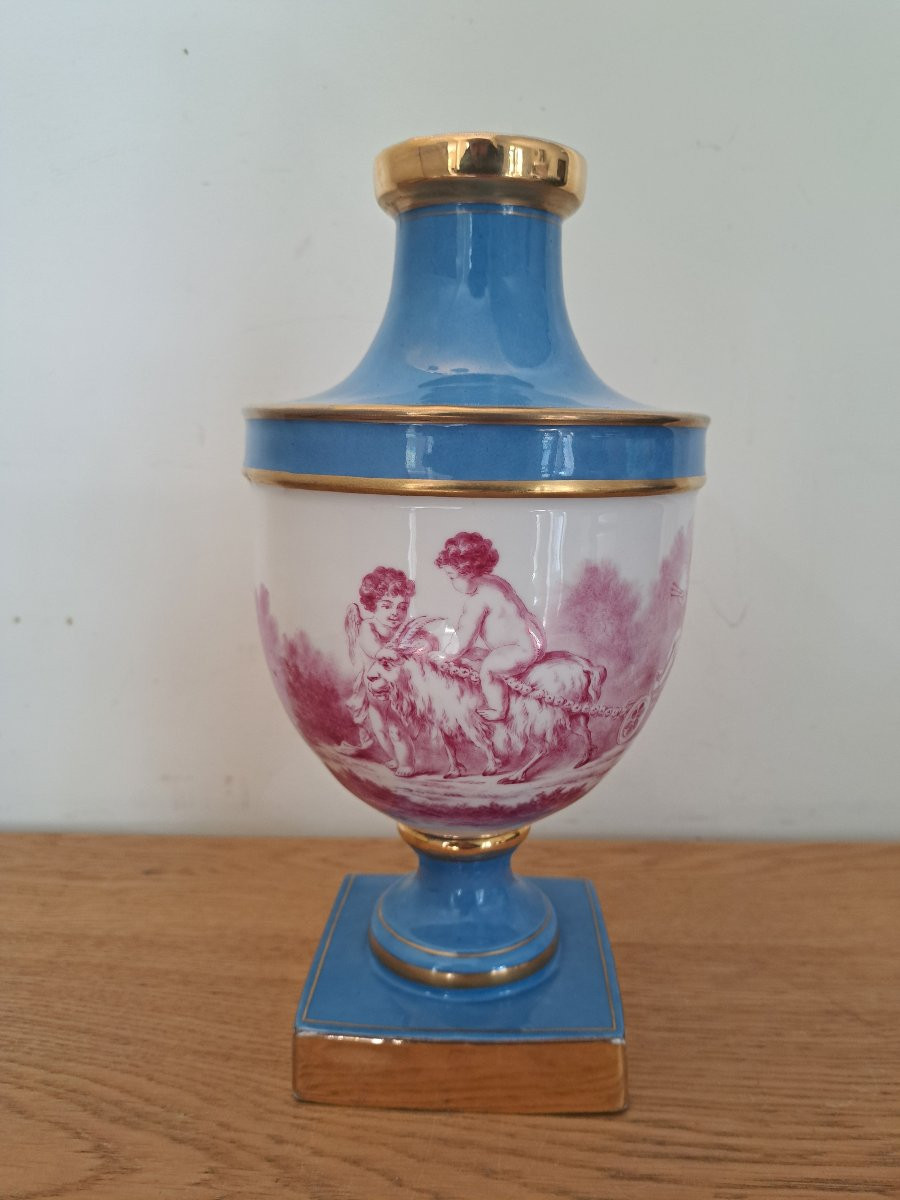 Sèvres , Vase , Amalthée Goat , Porcelain , XIX°.-photo-4