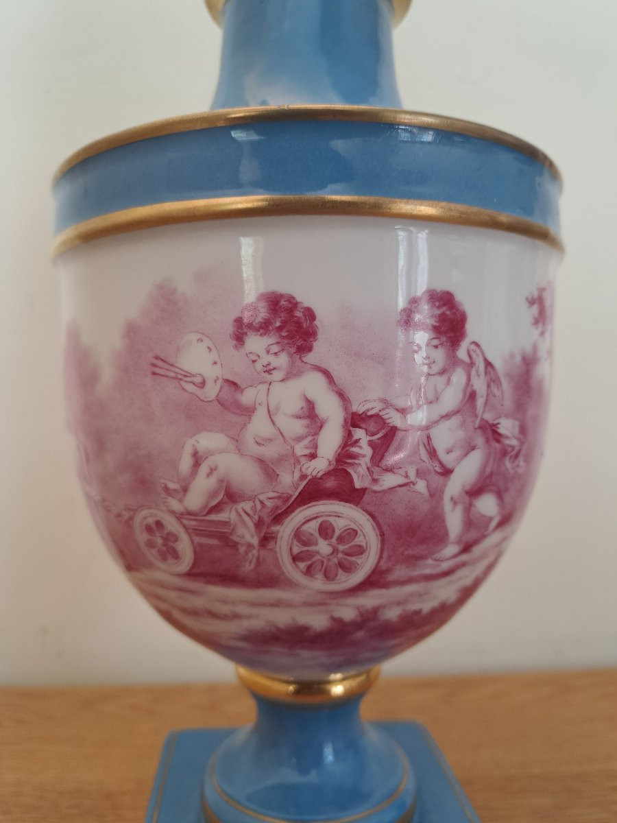 Sèvres , Vase , Amalthée Goat , Porcelain , XIX°.-photo-2