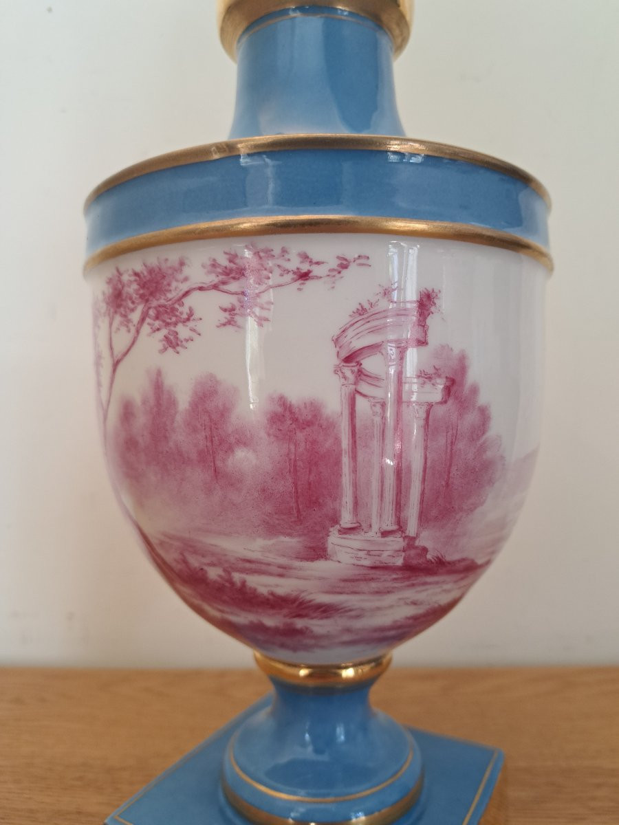 Sèvres , Vase , Amalthée Goat , Porcelain , XIX°.-photo-3