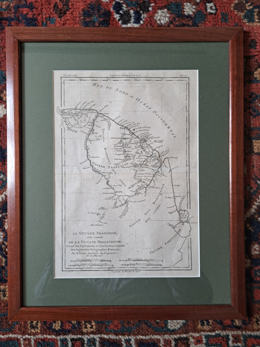 French Guyana , Map , M.bonne , XVIII°.