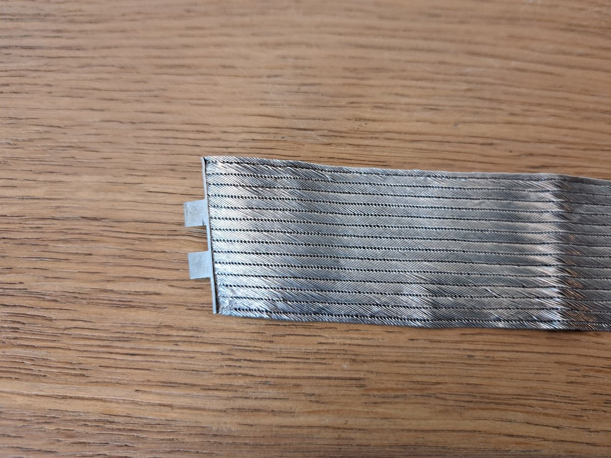 Cuff Bracelet , Solid Silver , Early XX°.-photo-3