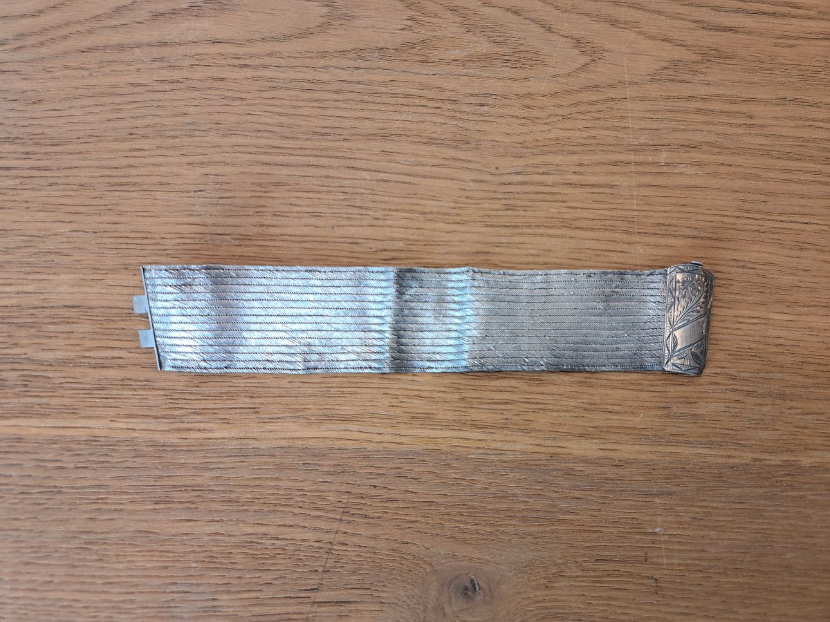 Cuff Bracelet , Solid Silver , Early XX°.