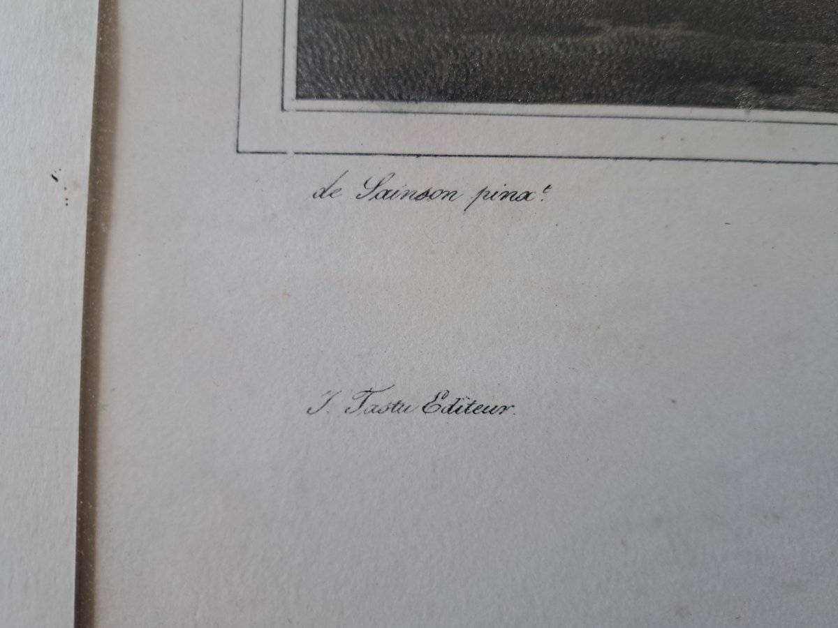 Louis Auguste de Sainson , Paire de lithographie de l'expédition de l'Astrolabe , Papier , XIX°-photo-7