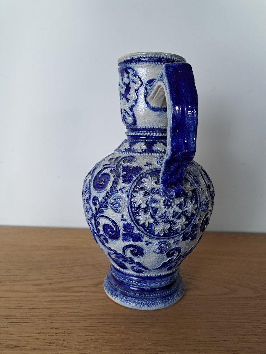 Stoneware Pitcher From Westerwald, XIX°.-photo-4