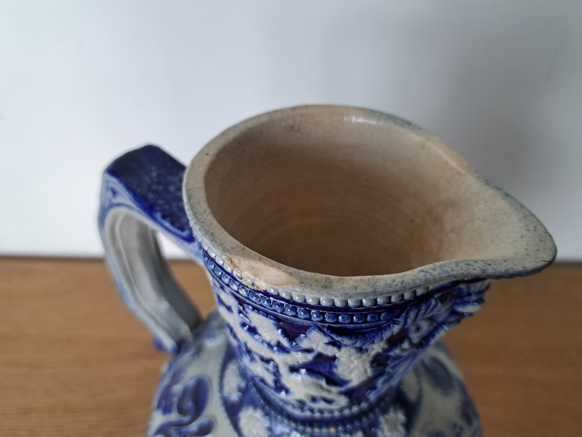 Stoneware Pitcher From Westerwald, XIX°.-photo-1