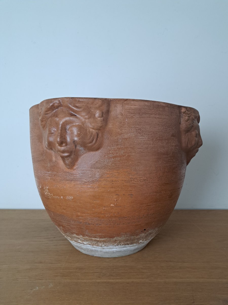 Gpa , Art Nouveau Pot Cover , Terracotta , XX°.-photo-2
