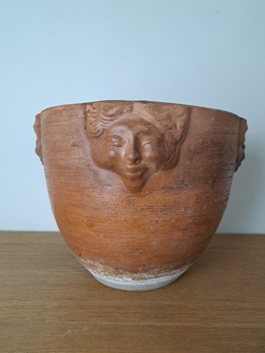 Gpa , Art Nouveau Pot Cover , Terracotta , XX°.-photo-3