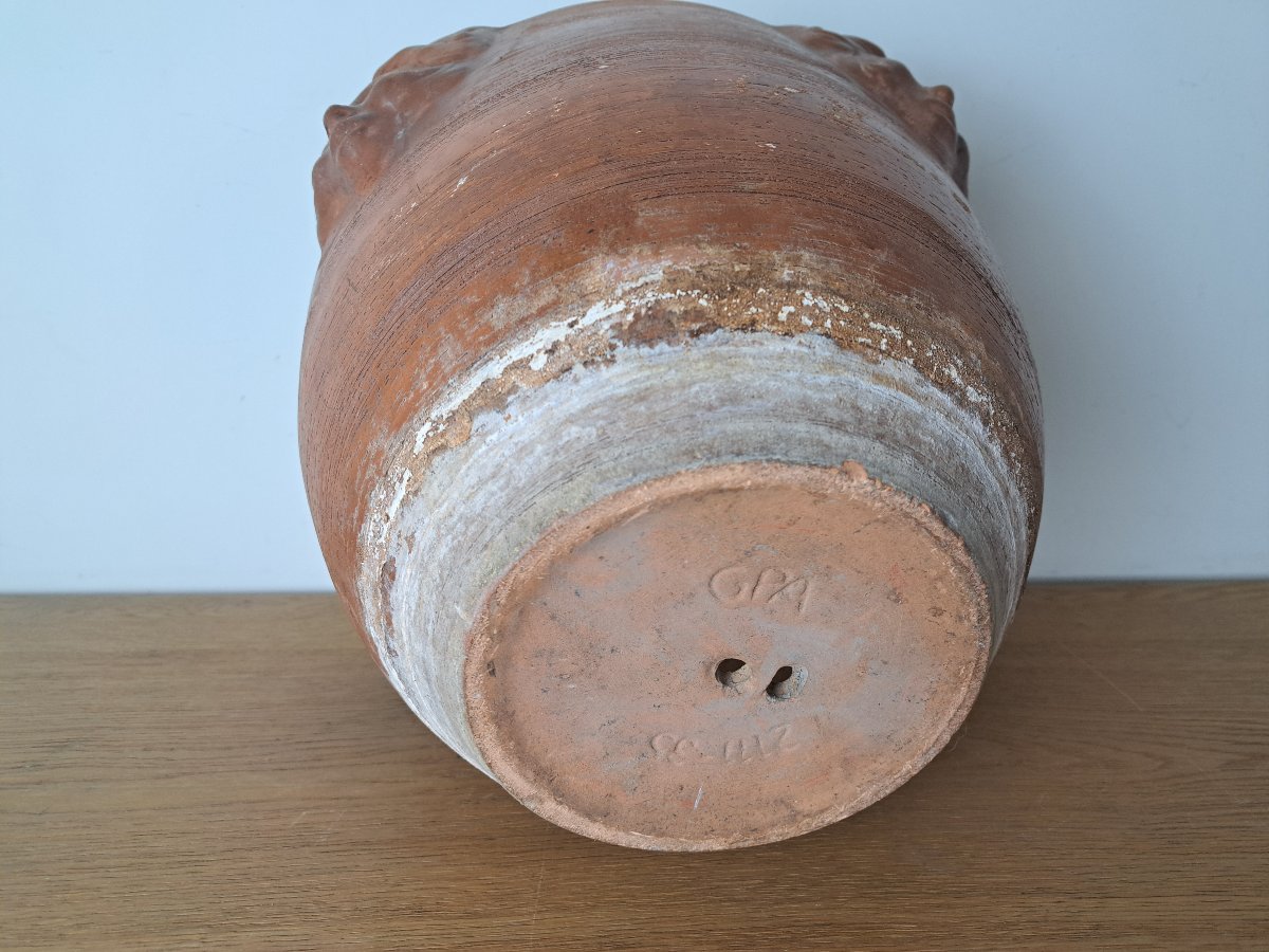 Gpa , Art Nouveau Pot Cover , Terracotta , XX°.-photo-4