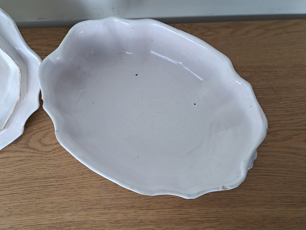 Moustiers , Soup Tureen , White Earthenware , 18th Century.-photo-5