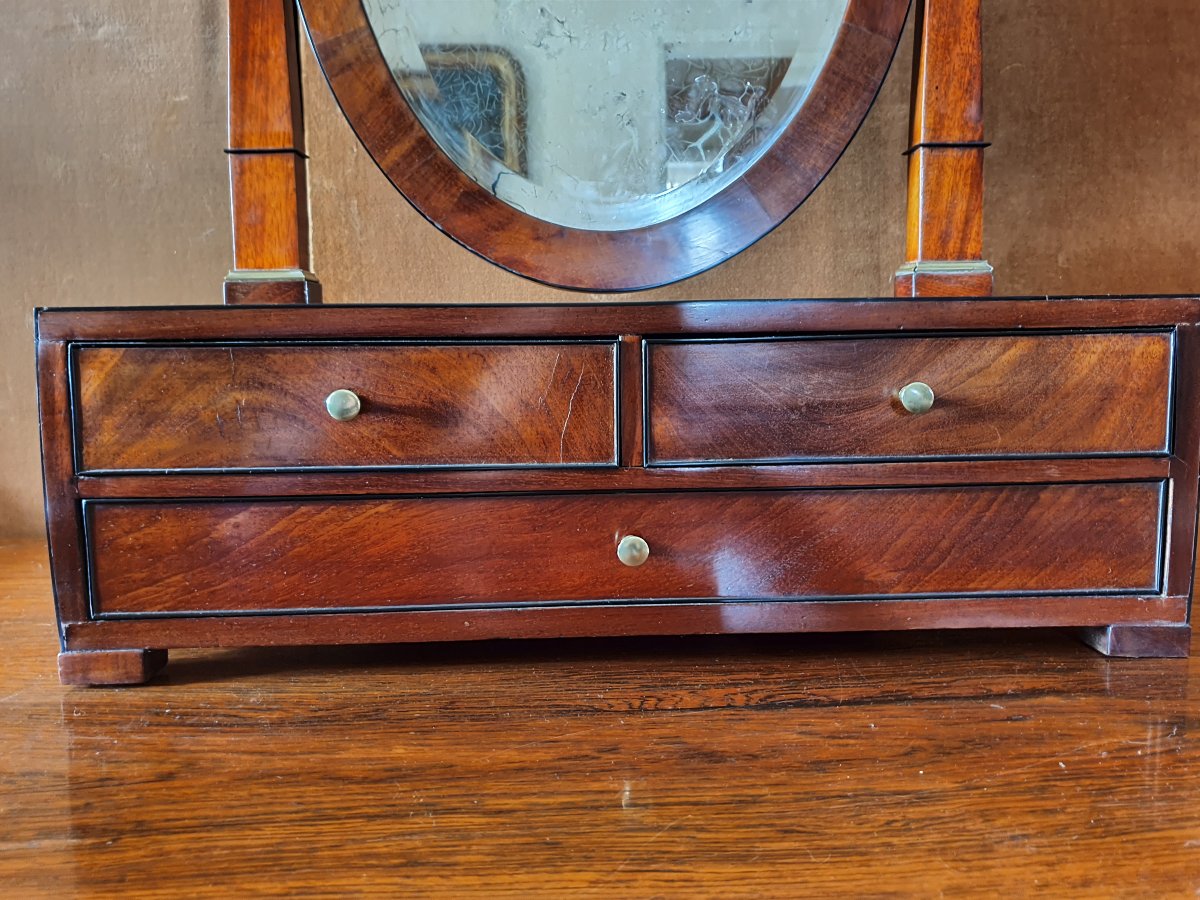 Psyché de table , Acajou , XIX°.  -photo-1