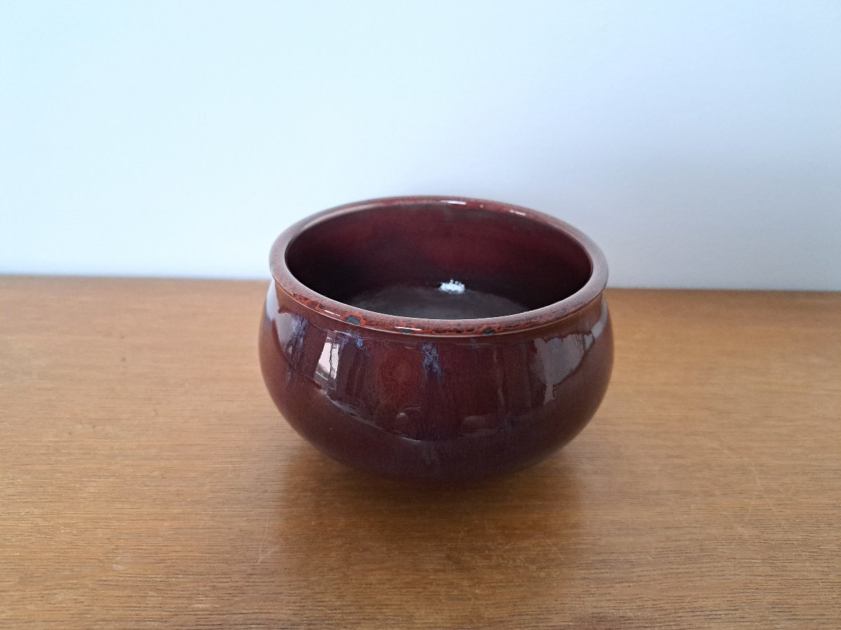 Frédéric Kiefer , Manufacture de Sèvres , Coupe , Sang de Bœuf, XX°. -photo-3